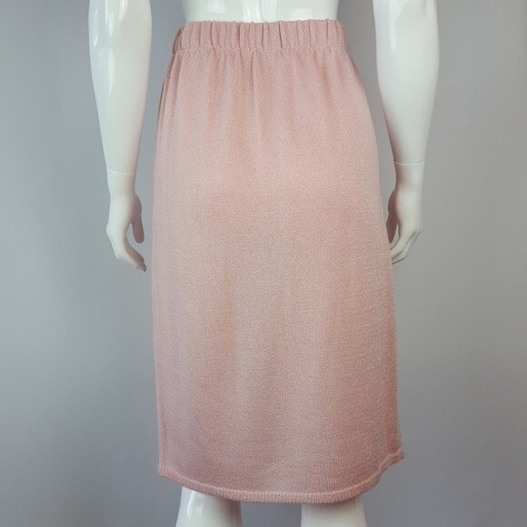 Vintage 80's San Remo Pink Knit Pencil Skirt - Picture 6 of 9
